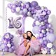 thumbnail image 5 of Guirnalda de globos Anjerlfu 126 piezas púrpura y lavanda, 5 of 7