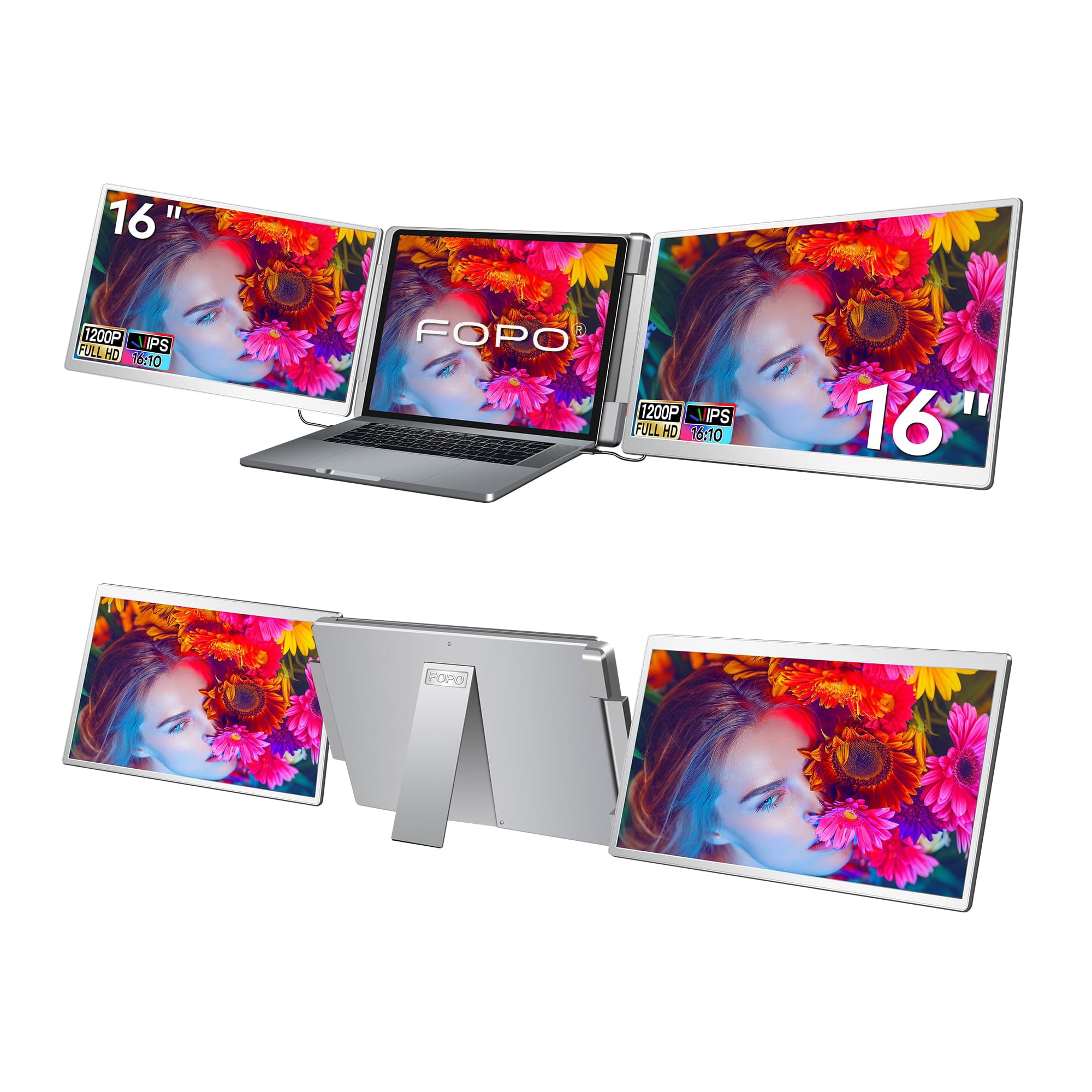 Extensor De Pantalla Portátil Para Portátil Fopo S11 16 1200p Fhd