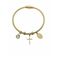 Elbauldejuma - Pulsera Magnética Medalla Virgen Guadalupe Y Dijes