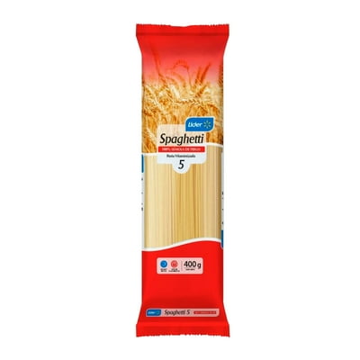 Fideo Pasta Spaghetti N°5 Bolsa 400 G Lider