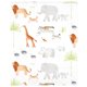 thumbnail image 4 of Sábana bajera ajustable NoJo Watercolor Jungle Animals, 4 of 4