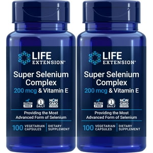 Supplement Life Extension Super Selenium Complex 200 Mcg X 100 Cápsulas Vegetales (Paquete De 2)