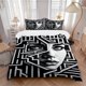 thumbnail image 1 of 3pcs Abstract Face Art Duvet Cover Set - Soft Breathable Bedding for All Seasons Includes 1 Duvet Cover and 1/2 Pillowcases (No Insert) - Perfect Gift for Family and Friends, 1 of 1