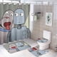 thumbnail image 1 of Robot sueños-theme 4-Piece Shower Curtain Set with Rugs, Waterproof Bathroom Decor Set Includes Bath Mat, U-Shaped Rug, Toilet Lid Cover and Curtain with Hooks, 1 of 6