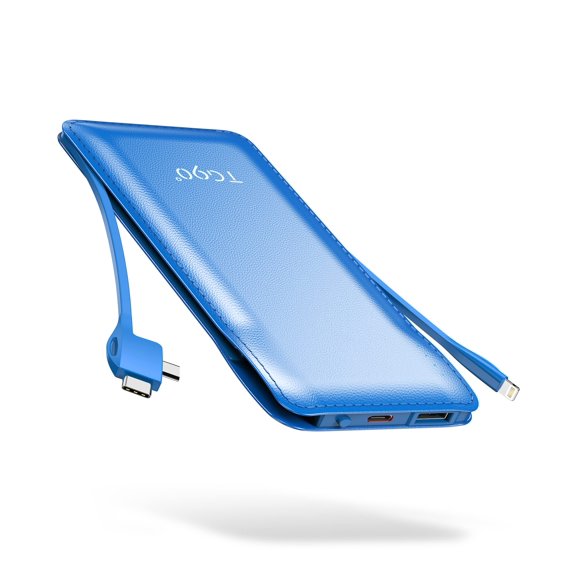 Cargador portátil Power Bank TG90° de 10000 mAh con cables integrados
