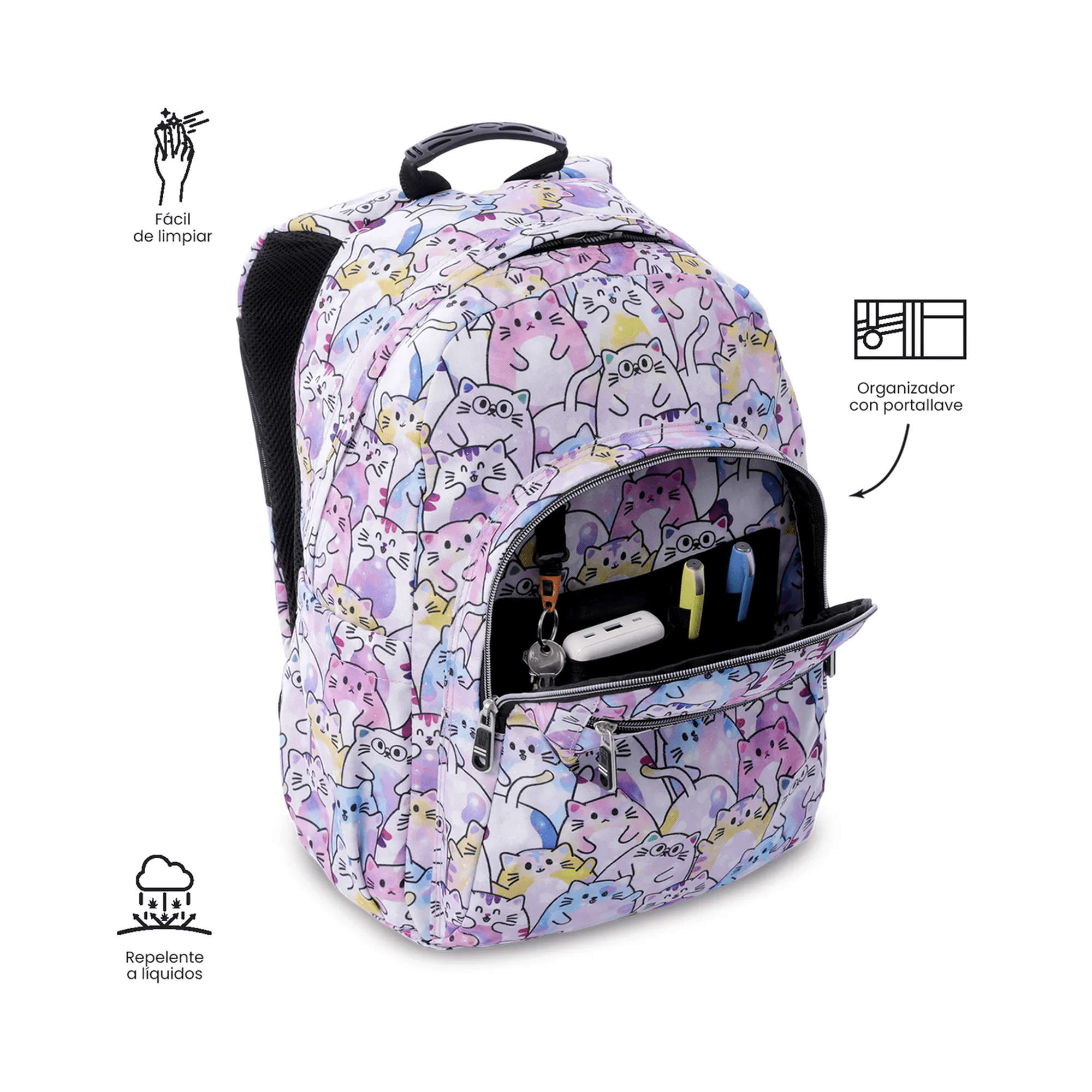 Mochila Escolar Totto Acuarela 20l Resistente Y Práctica 1i2