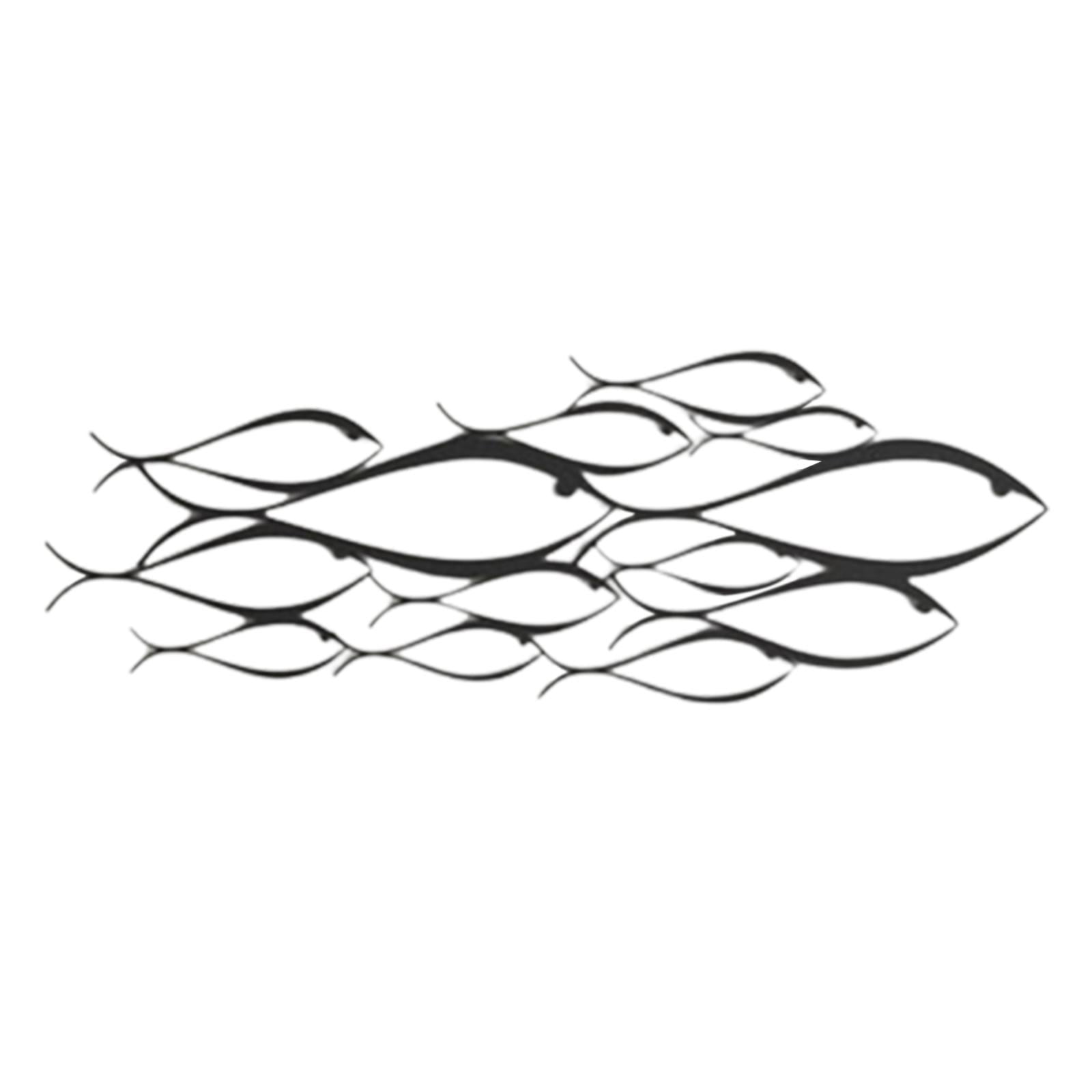 Bothyi - Escultura Moderna De Pared De Peces, Decoración Artística De Metal Para Sala De Estar, Dormitorio Interior
