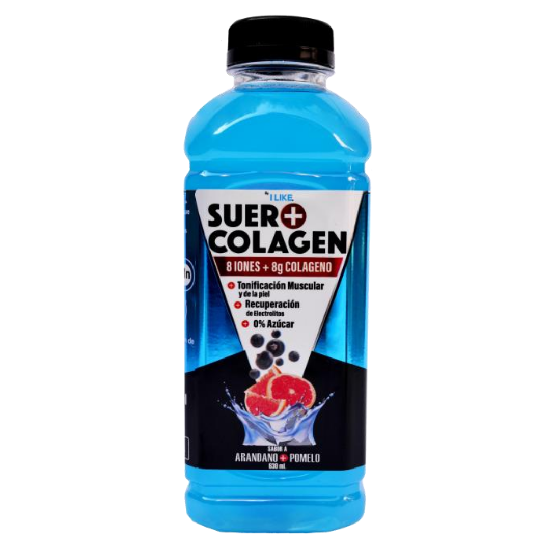 Pazvit - Bebida Hidratante Suero Arandano Pomelo 8 Iones + 8G Colágeno 630Ml
