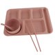 thumbnail image 4 of Contenedor De Almacenamiento De Alimentos Bandeja De Servicio Dividida Cafetería Bandeja De Desorden Rosa, 4 of 5