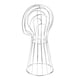 thumbnail image 3 of 20 '' Soporte De Cabeza De Maniquí De Metal Independiente Sombrero Cap Display Rack Peluca Titular De Plata, 3 of 5