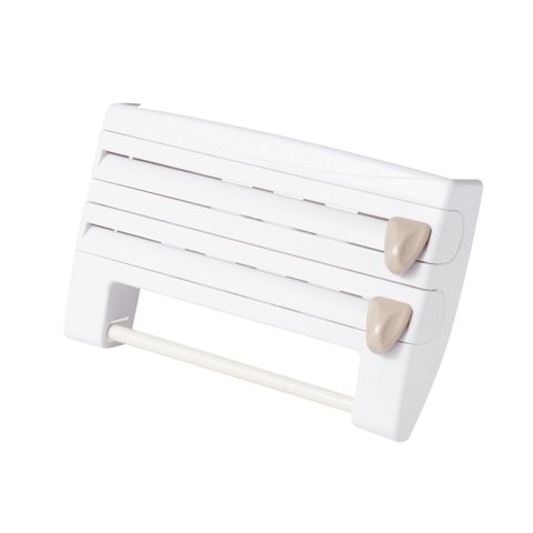 Magideal - Soporte De Papel De Aluminio Para Instalación En La Pared, Almacenamiento Funcional Blanco