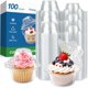thumbnail image 1 of Dealusy Juego de 100 Contenedores Transparentes Herméticos para Cupcakes, 1 of 6