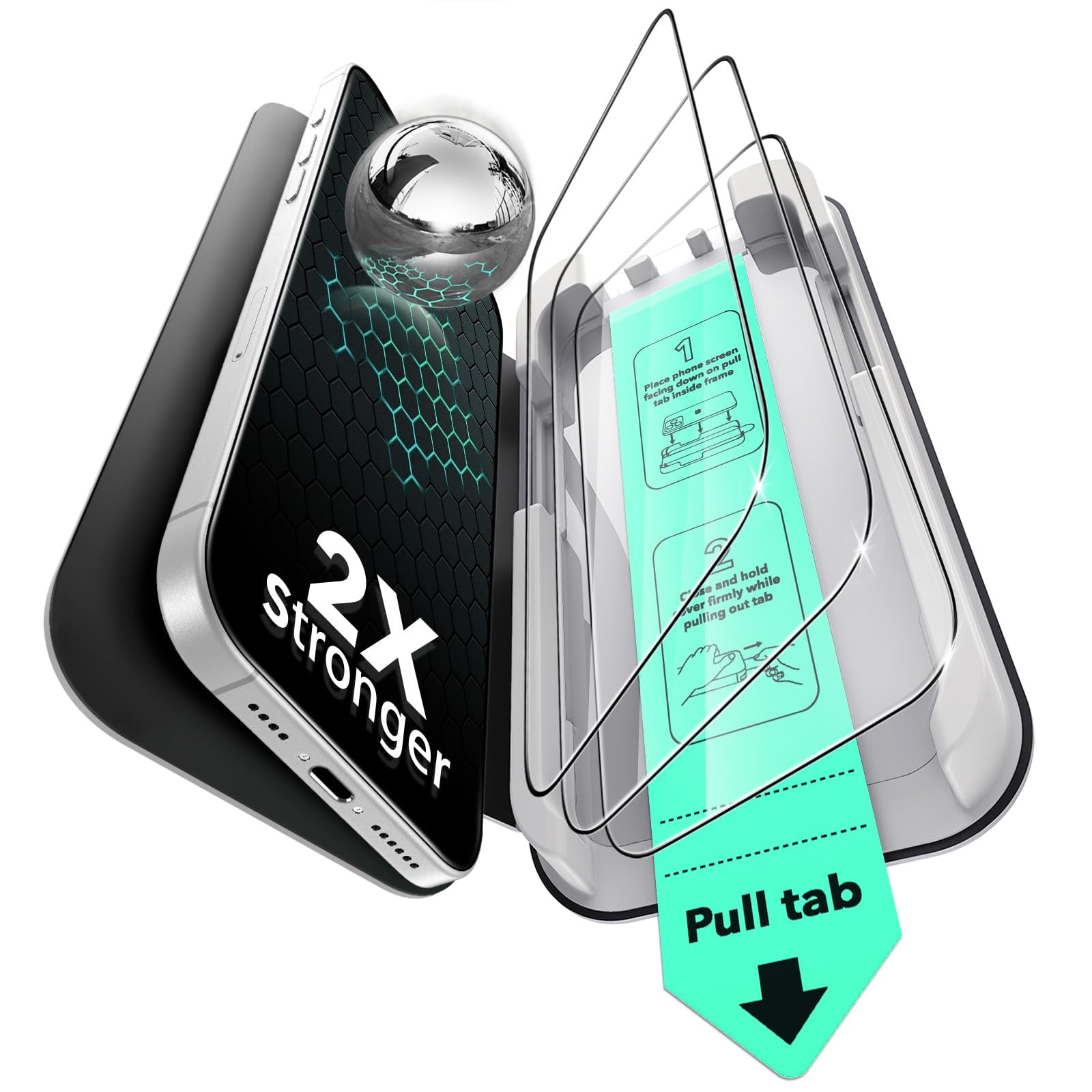 Protector De Pantalla Esr Para Iphone 16 Plus/15 Plus, Paquete De 3