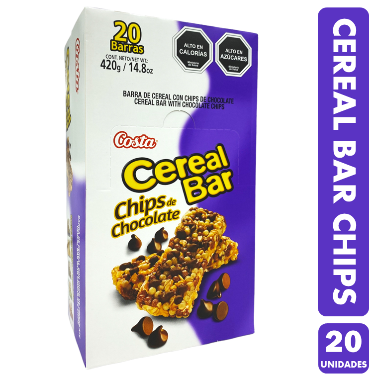 Costa - Barra De Ceral Bar Con Chips De Chocolate (Caja Con 20Un)