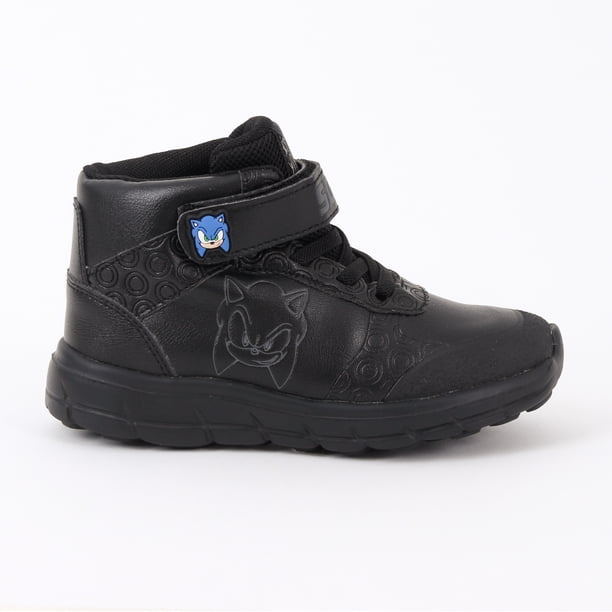Zapatilla Escolar Niño Caña Alta Negro Sonic