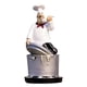 thumbnail image 1 of Delicado Chef Figurita Ornamento Estatua Modelo Cocina Hogar Restaurante Decoración Sentarse En La Cubierta De La Olla, 1 of 5