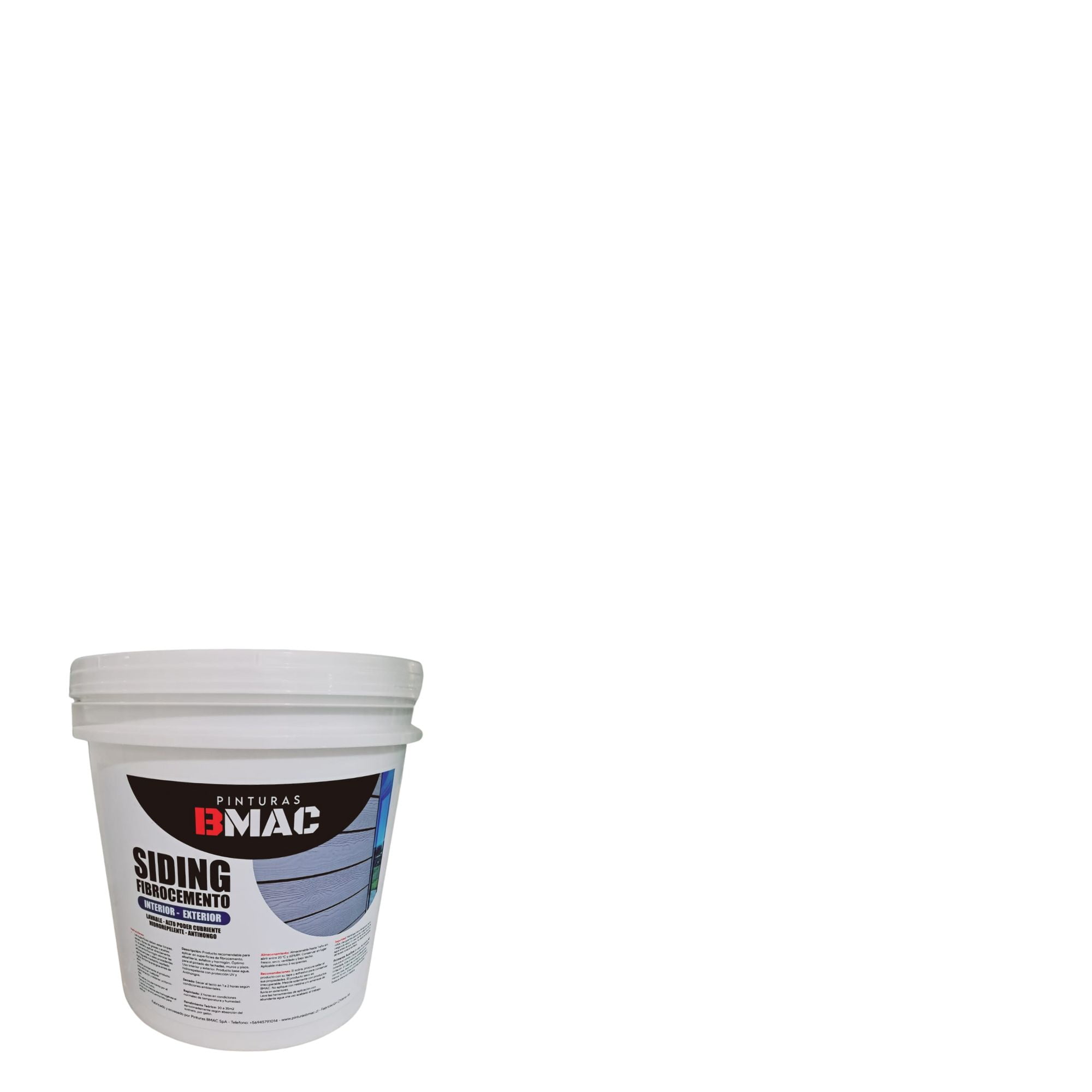 Pintura Siding Fibrocemento Blanco Tineta Bmac