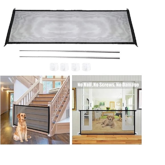 Puerta Magica Para Mascotas Seguridad Plegable Separador
