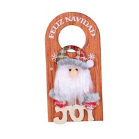 Magideal - Pomo De Puerta De Navidad, Cartel Colgante, Señal De Bienvenida De Navidad, Decoración Decorativa De Señal De Puerta De Bienvenida Colgante De Dibujos Papá Noel