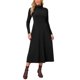 thumbnail image 2 of Vestido Suéter de Mujer Cuello Alto 2026 Manga Larga Línea A Acampanada Tejido de Punto Maxi Vestidos S Negro, 2 of 6