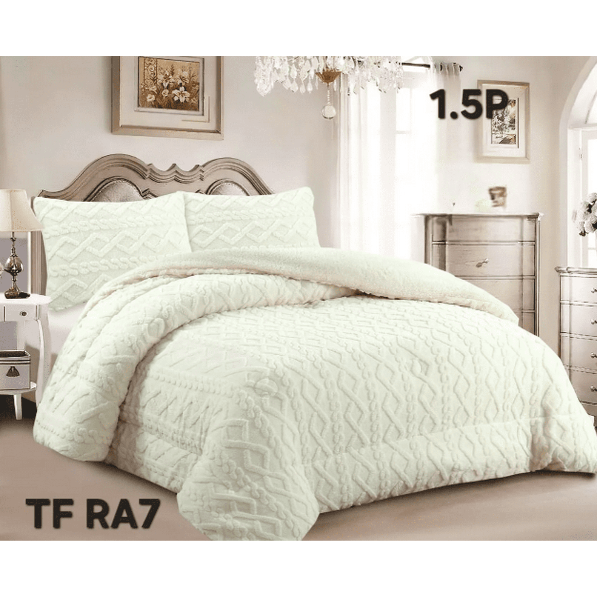 Mundo Shopping - Plumon De Invierno Ten Fei Texturizado 180x230cm Blanco