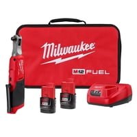 Kit De Trinquete Milwaukee M12 Fuel 12 V Con 2 Baterías Y Cargador