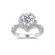 thumbnail image 1 of Anillos de Compromiso de Moissanita de 2 Quilates para Mujer Color D Claridad VVS1 Anillo de Diamante de Moissanita Plata Esterlina 925 Anillos de Boda para Mujer Talla 5-9, 1 of 7