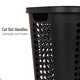 thumbnail image 4 of Cesta para ropa Mind Reader, delgada, cónica, con tapa, 50 L, color negro, 4 of 7