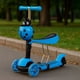 thumbnail image 1 of Scooter Monopatín 3 En 1 Ajustable Luces Con Asiento Azul, 1 of 7