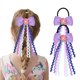 thumbnail image 1 of Ligas para el Cabello Usakinon con Lazo de Sirena 2 Paquetes Morado, 1 of 6