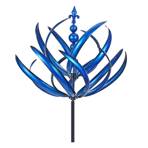 Ioensy - Adorno De Molino De Viento Decoración Paisaje Con Estaca De Jardín De Metal Para Patio Patio