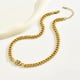 thumbnail image 2 of Collar de serpiente de oro para mujer, cadena de eslabones cubanos chapada en oro, regalo de joyería., 2 of 5