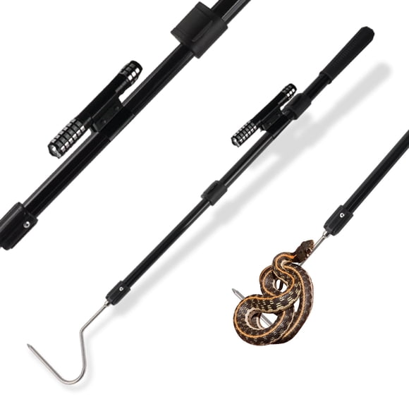 Gancho Capturador de Serpientes Smarkey con Pinzas y Palo Largo para Manejo y Captura de Serpientes de Cascabel, Cabeza de Cobre, Pitón Bola, Cobra, Serpiente de Maíz, Boa Rosada y Reptiles