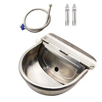 Ioensy - Tazón Automático De Agua Potable De Vaca, Taza Para Beber, Comedero De Agua Para Cabra, Gato, Cerdo, Sin Agujero Con Tubería