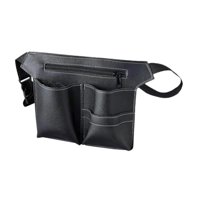 Magideal - Riñonera De Peluquero De Cuero Sintético, Práctica Riñonera De Bolsillo Para Herramientas De Peluquería, Bolsa Para Herramientas De Salón Para Hombres Negro