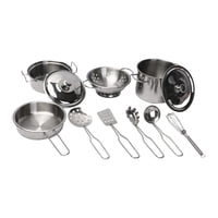 Magideal - Cocina Juego De Simulación Juguetes Juego De Ollas Y Sartenes Utensilios De Cocina Para Cumpleaños Hogar Guardería De Juguete Reutilizable Para Niños