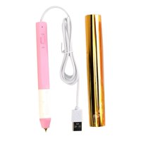Bothyi - Juego De Bolígrafos De Lámina Caliente Con Alimentación Usb De 1,5 Mm, Papel Personalizado, Cuero, Rosa