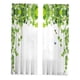 thumbnail image 2 of 2 Piezas De Cortinas De Ventana Semicortinas De Hojas Verdes Para Ventana Dormitorio Estilo D, 2 of 3