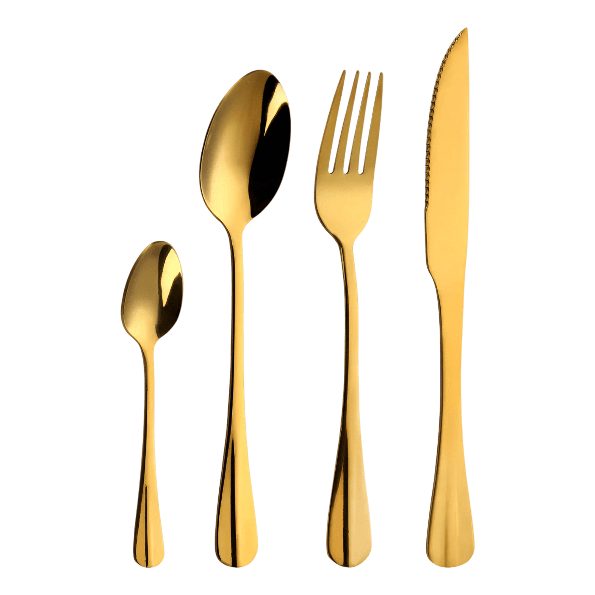 Set De Cubiertos Belug X24 Piezas Capri Gold Kitchenware Color Dorado