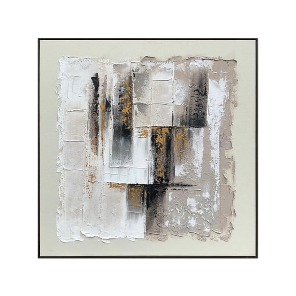 Cuadro Decorativo Abstracto Pintado a Mano Geología Suave II 100x100