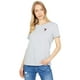 thumbnail image 1 of Camiseta Tommy Hilfiger para mujer, cuello redondo, logotipo, gris piedra, XS, 1 of 1
