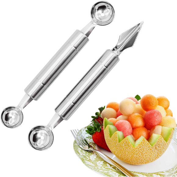 Juego de cucharas Fruit Baller Melostu de acero inoxidable plateado, 20 cm