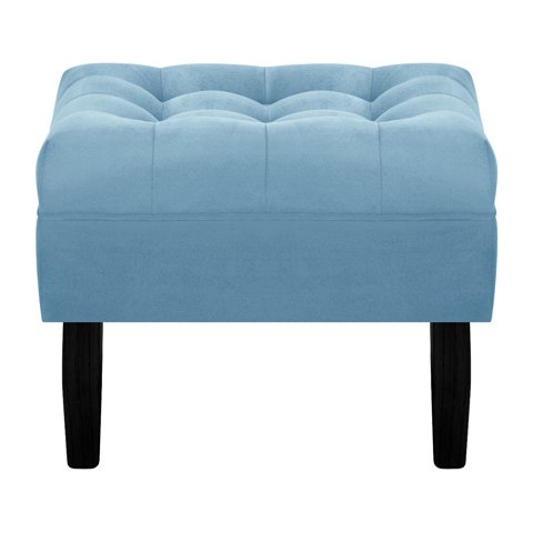 Bodevir - Pouf Wood 1C Felpa 00 Azul Petroleo