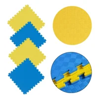 Linea Sport - Pack X4 Tatami Piso Encastrable De Goma Eva 100X100X4Cm Reversible