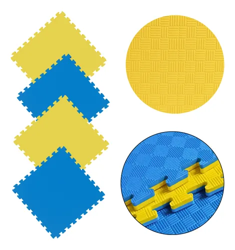Linea Sport - Pack X4 Tatami Piso Encastrable De Goma Eva 100X100X4Cm Reversible