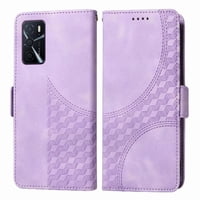 Carcasa Foxdock Oppo A53S 5G De Cuero Pu, Diseño Acolchado Clásico, Protección Contra Caídas Y Rayones