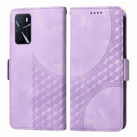 Carcasa Foxdock Oppo A53S 5G De Cuero Pu, Diseño Acolchado Clásico, Protección Contra Caídas Y Rayones