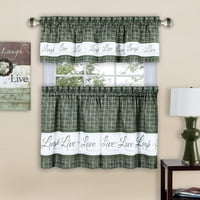 Juego De Cortinas Para Ventana Achim Tier And Valance Live Love Laugh