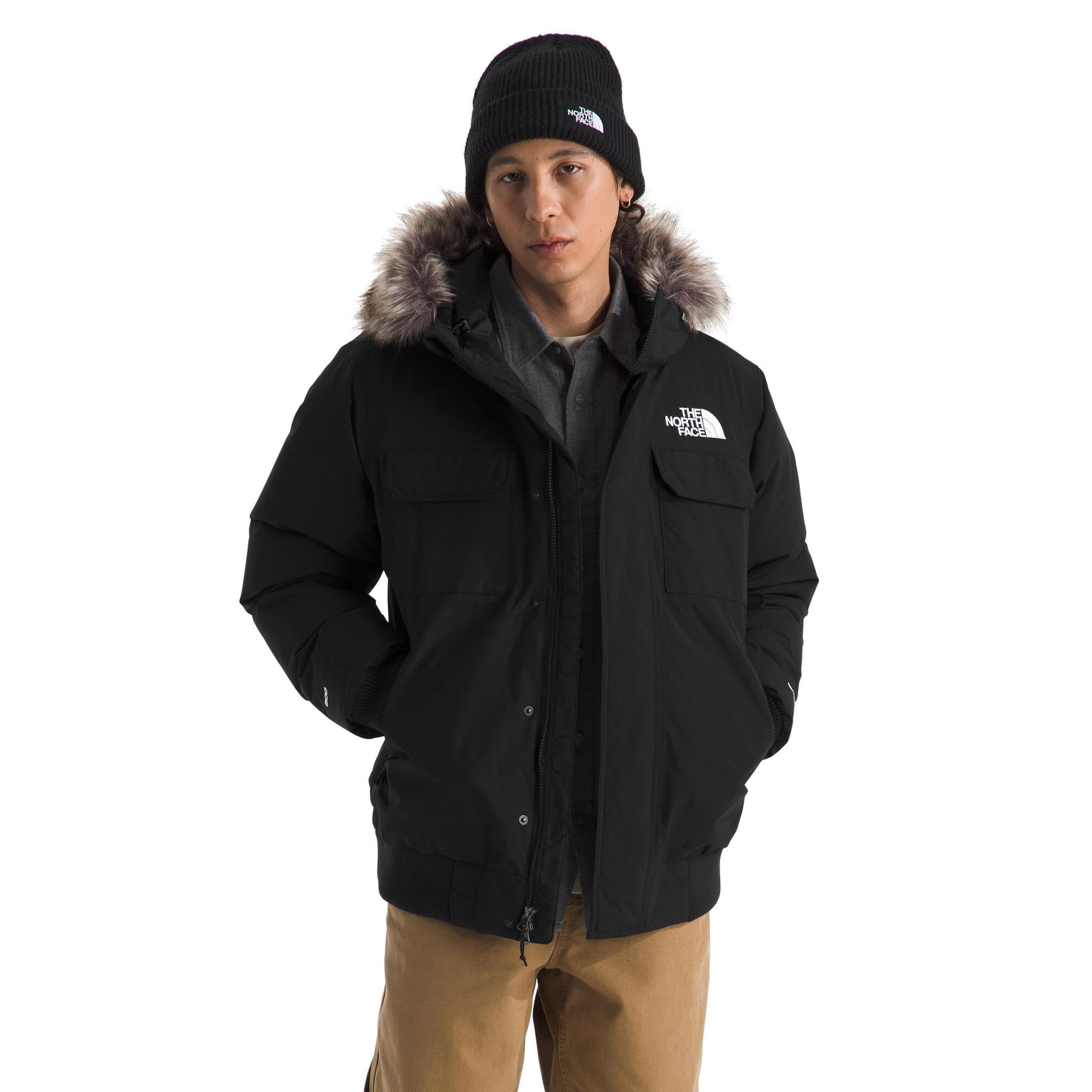 Chaqueta The North Face Mcmurdo Bomber Para Hombre, Impermeable, Negra