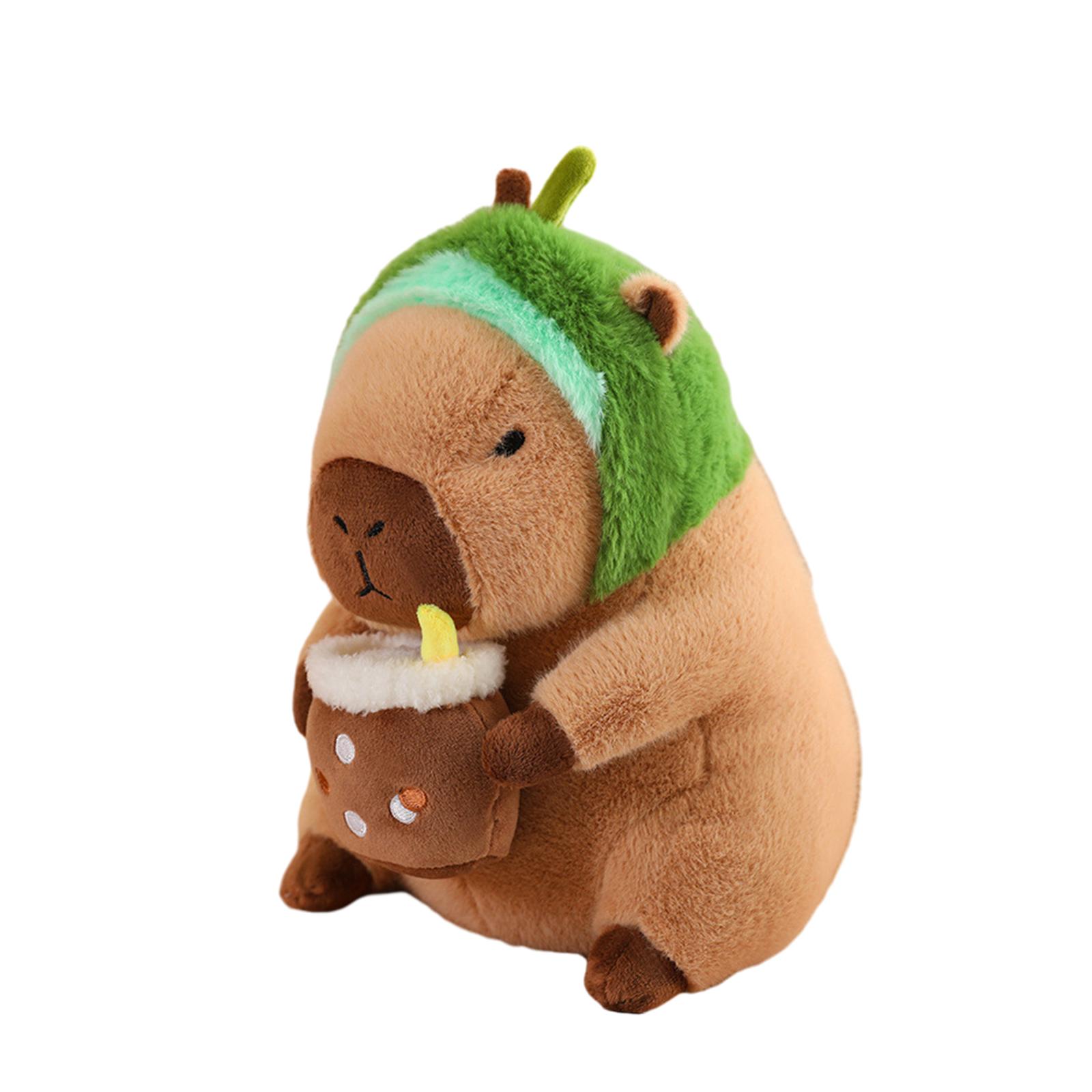 Magideal - Muñeco De Peluche De Capibara, Decoración De Sala De Estar, Regalos Creativos Que Acompañan Al Juguete Para Dormir Para Adolescentes, Adultos, Niños, Aguacate 40Cm